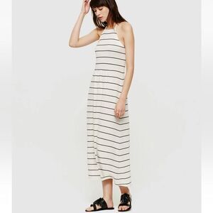 Lou & Grey Stripe Cutaway Midi Dress- Small